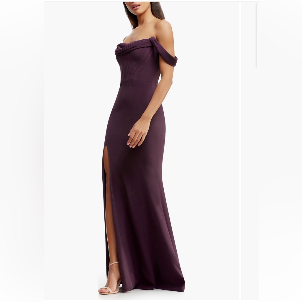 Dress The Population Plum Evening Gown